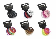 14 Thick Hair Elastics Bands Pony Tail Bobbles Ponios Hairbands School Colours