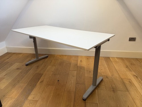 Large white ikea galant desk - white,