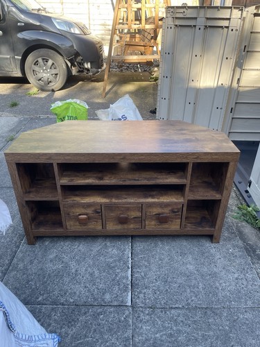 Dark oak wooden corner - dark, tv