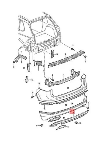 Tiguan lower rear bumper - vw,