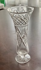 STUART CRYSTAL VASE  SIGNED 10