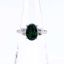 Black Opal Design Ring