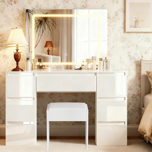 White dressing table high - dressing,