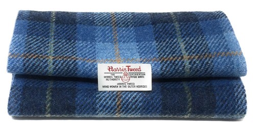 Harris tweed blue tartan - harris,