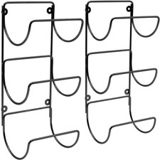 2 Pack Towel Holder 3 Tier Wall Mounted Towel Rack 12.75 In. Black