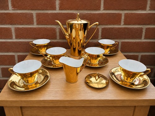 Mid century gold coffee - century, set