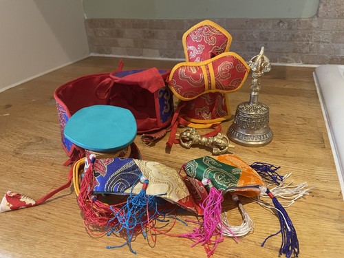 Tibetan buddhist ritual set - tibetan,