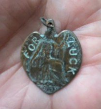 WW2 modified coin heart shaped