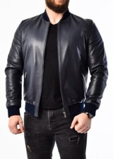 Men's Leather Bomber Jacket