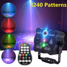 1240 Patterns Laser LED RGB Projector Stage Light DJ Disco Party KTV Club Lights