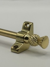 Set of 13 | Stair Carpet Rods Runner| Tower Finial - Polished Brass | Up To 70cm