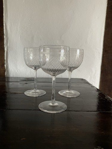 Antique edwardian etched wheel - edwardian,