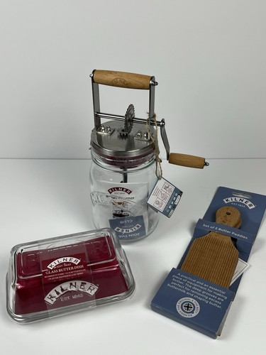 Kilner butter making churn set - butter,