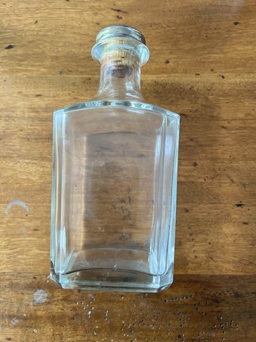 Decanter heavy glass silver - decanter., glass.