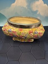 Royal Winton Grimwades Chintz SWEET PEA 7" Salad Bowl With Viking Metal Rim