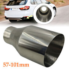 2.25''Inlet 4''Outlet Stainless Exhaust Muffler Tip Pipe Single Skinned Tail