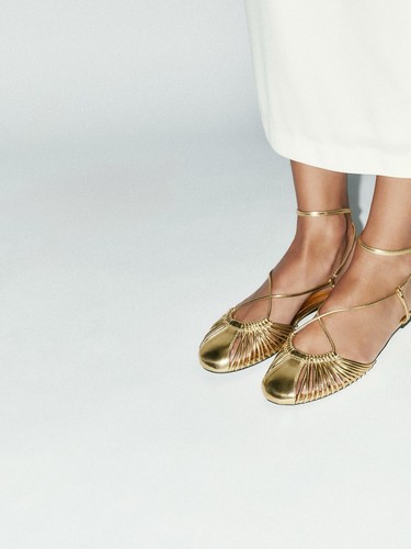 Zara metallic strappy - zara,