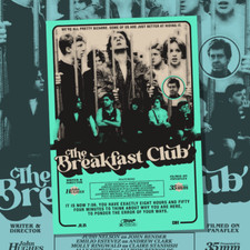 The Breakfast Club Poster, 80s themed Print. Ltd Edition. Brats A2
