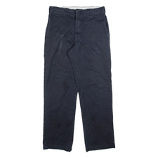 DICKIES 874 Workwear Mens Trousers Blue Regular Straight W32 L32