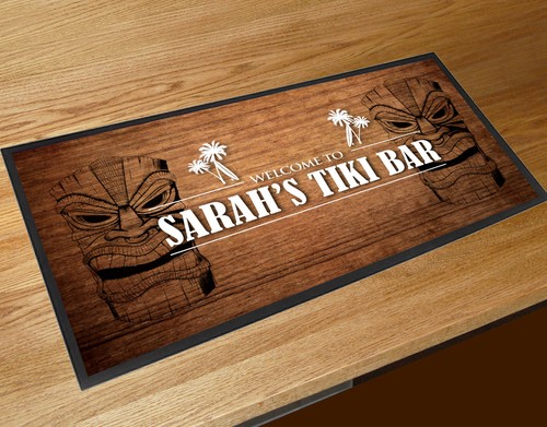 Personalised bar runner mat - runner,