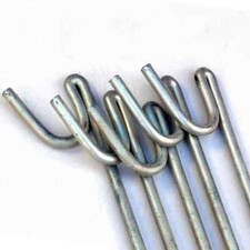 10 x Steel Barrier Fencing & Road Pins - 10 Pack of Electroplated Fencing Pins