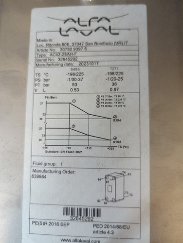 Alfa laval heat exchanger - laval,