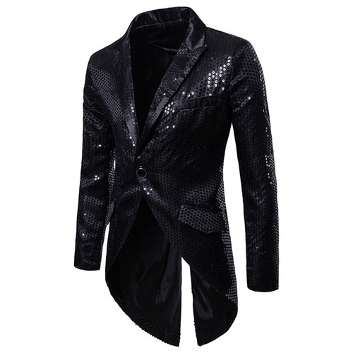 Mens sequin tailcoat suit - sequin,