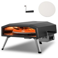 13" Outdoor Pizza Oven Portable Gas Oven Iron Spray Foldable for Camping