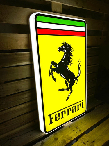 Ferrari illuminated sign - ferrari,