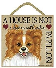 Papillon sign plaque wood