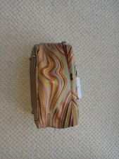 Paul Smith Antique Swirl Leather Large Make Up Bag Bnwt  Vintage Deadstock