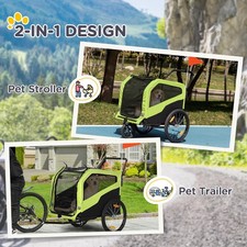 PawHut 2 in 1 Dog Bike Trailer