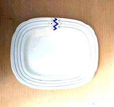 Art Deco Empire Shelton Ivory Ware Sandwich Tray Plate Geometric 1940s Rare 25cm