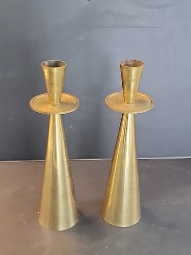 Vintage atomic brass candle - vintage,