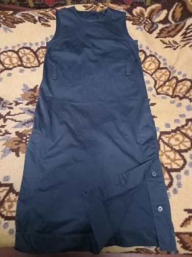 Women cos dress navy - cos, cotton