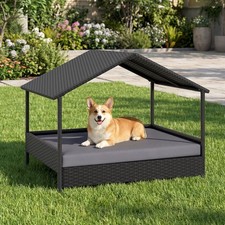 Wicker Dog House Outdoor