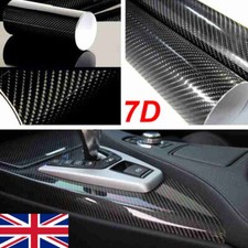 Black 7D/5D Carbon Fibre Vinyl Wrap Sheet Film Sticker Car Wrap Air Bubble Free