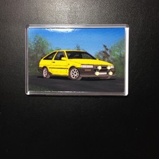 Toyota Corolla Twin-cam  Clear plastic fridge magnet