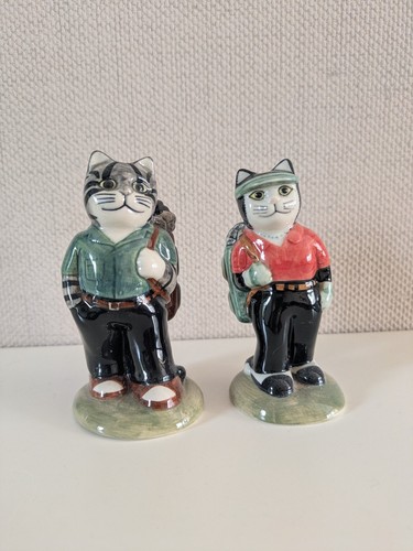 Quail pottery golfer cats - quail,