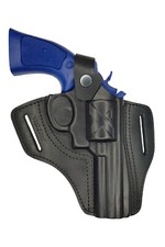 R4 leather revolver holster for COLT PYTHON / RECK PYTHON 4" black VlaMiTex