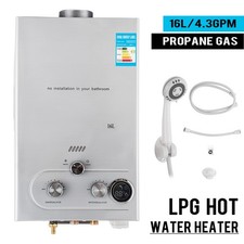 16L Portable Instant Gas Hot Water Heater LPG Camp Shower Boiler Caravan Horse