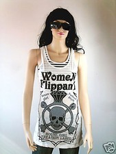 Set Tunic + Tank Top Shirt XS/S Punk DIAMOND PIRATE SKULL