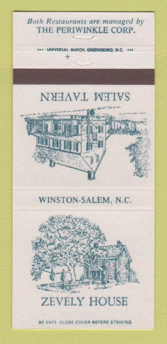 Matchbook cover salem - cover, tavern