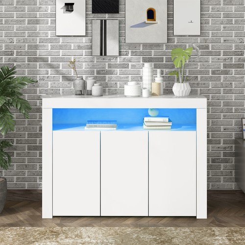 Led sideboard high gloss front - led,