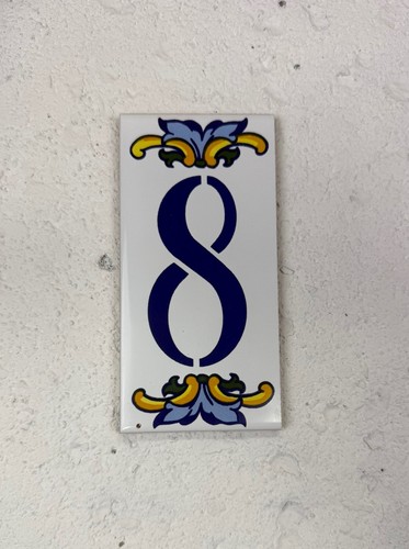 Vintage spanish ceramic number - spanish,