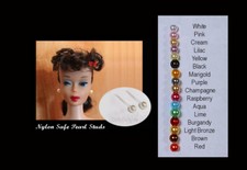 WHITE Pearl Earrings By The Pair Nylon Posts made for Vintage Barbie NEW COLORS