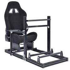 Minneer F1 Aluminum Racing Sim Cockpit With Black Seat Fit For Logitech G29 G923