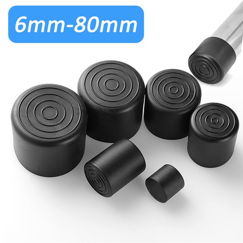 Round rubber end caps - round,