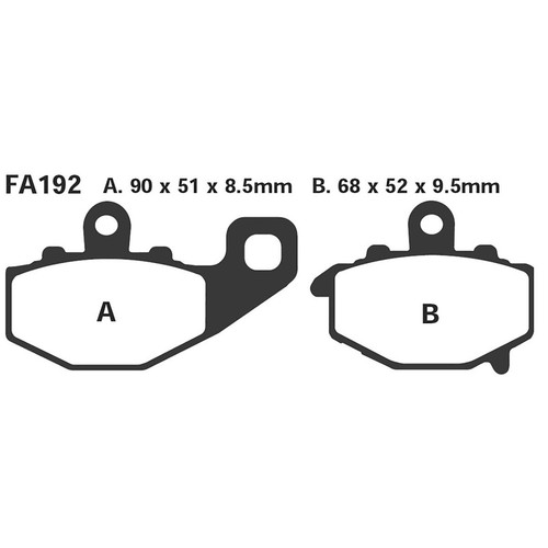 Pair pads ebc fa192hh - of,
