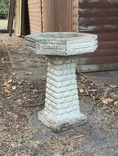 Concrete Bird Bath 2-Piece Set